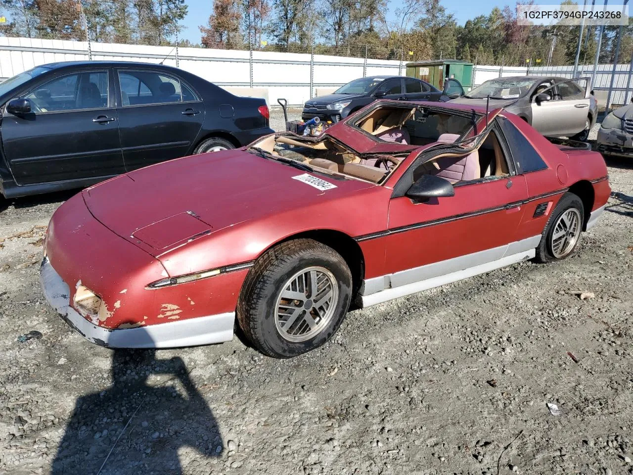 1986 Pontiac Fiero Se VIN: 1G2PF3794GP243268 Lot: 77030964