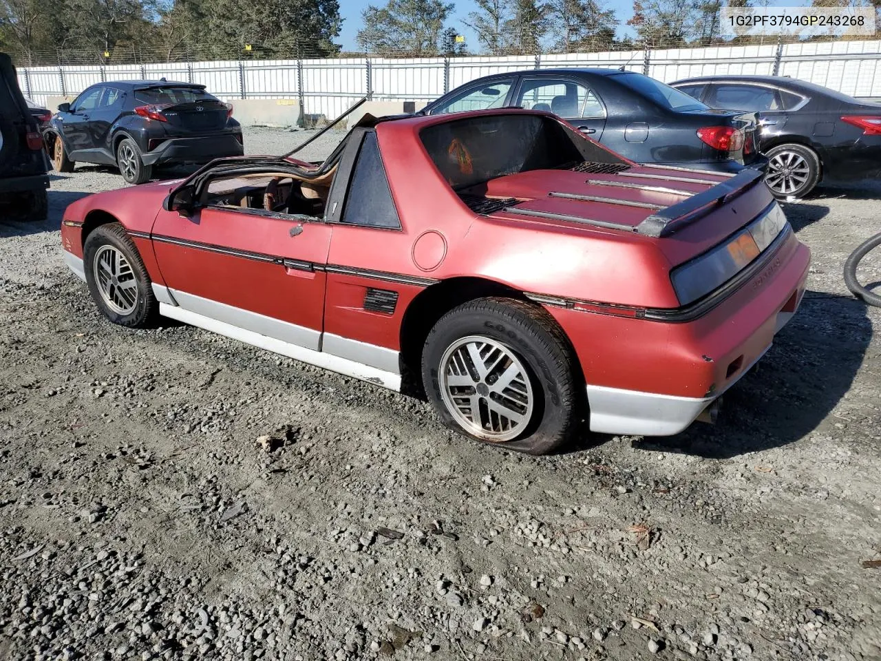 1986 Pontiac Fiero Se VIN: 1G2PF3794GP243268 Lot: 77030964