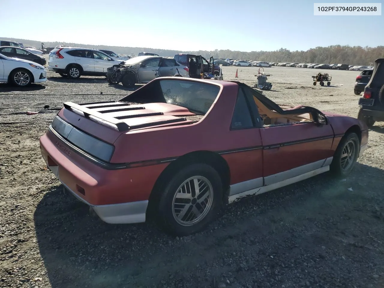 1986 Pontiac Fiero Se VIN: 1G2PF3794GP243268 Lot: 77030964