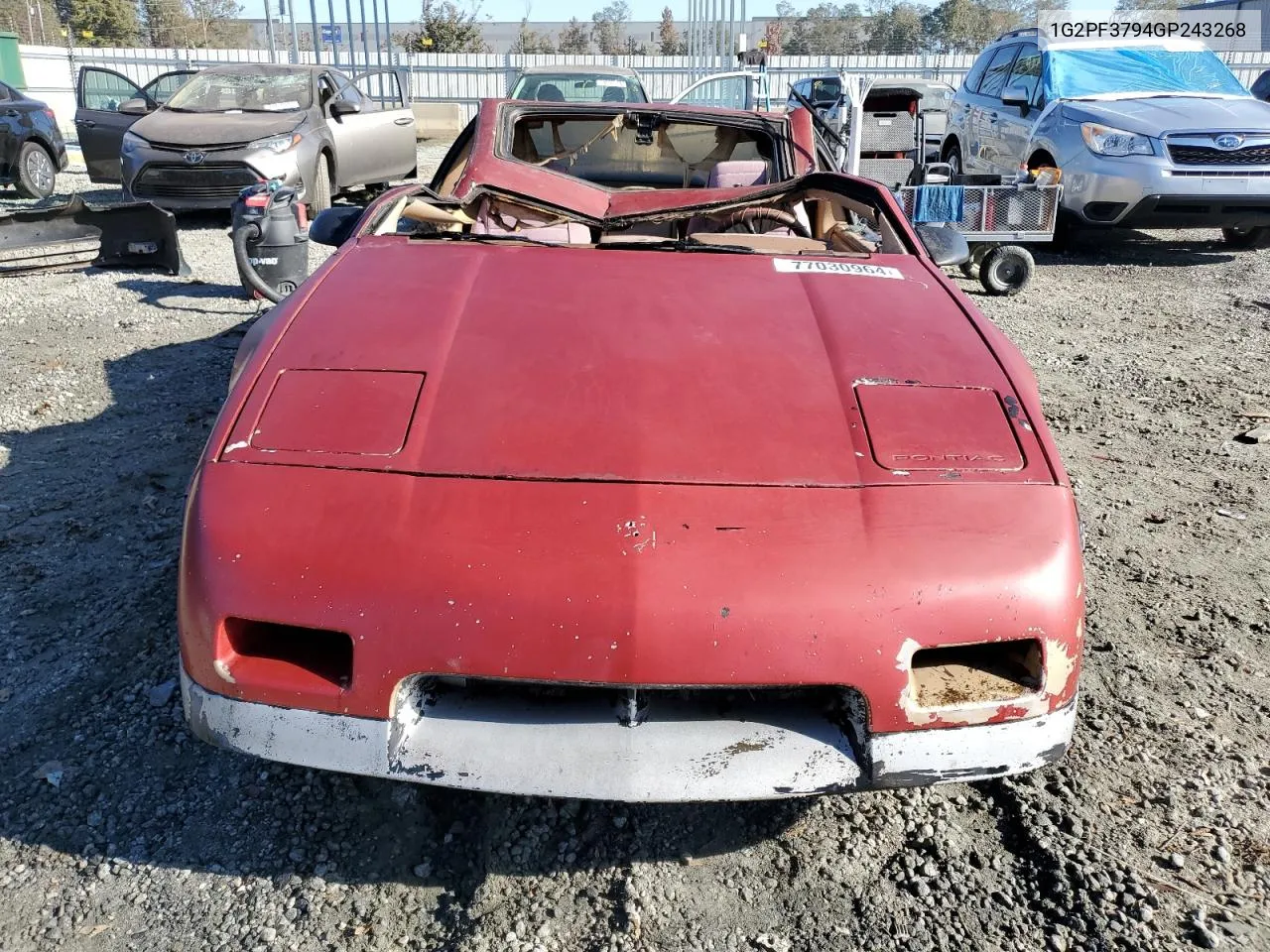 1986 Pontiac Fiero Se VIN: 1G2PF3794GP243268 Lot: 77030964