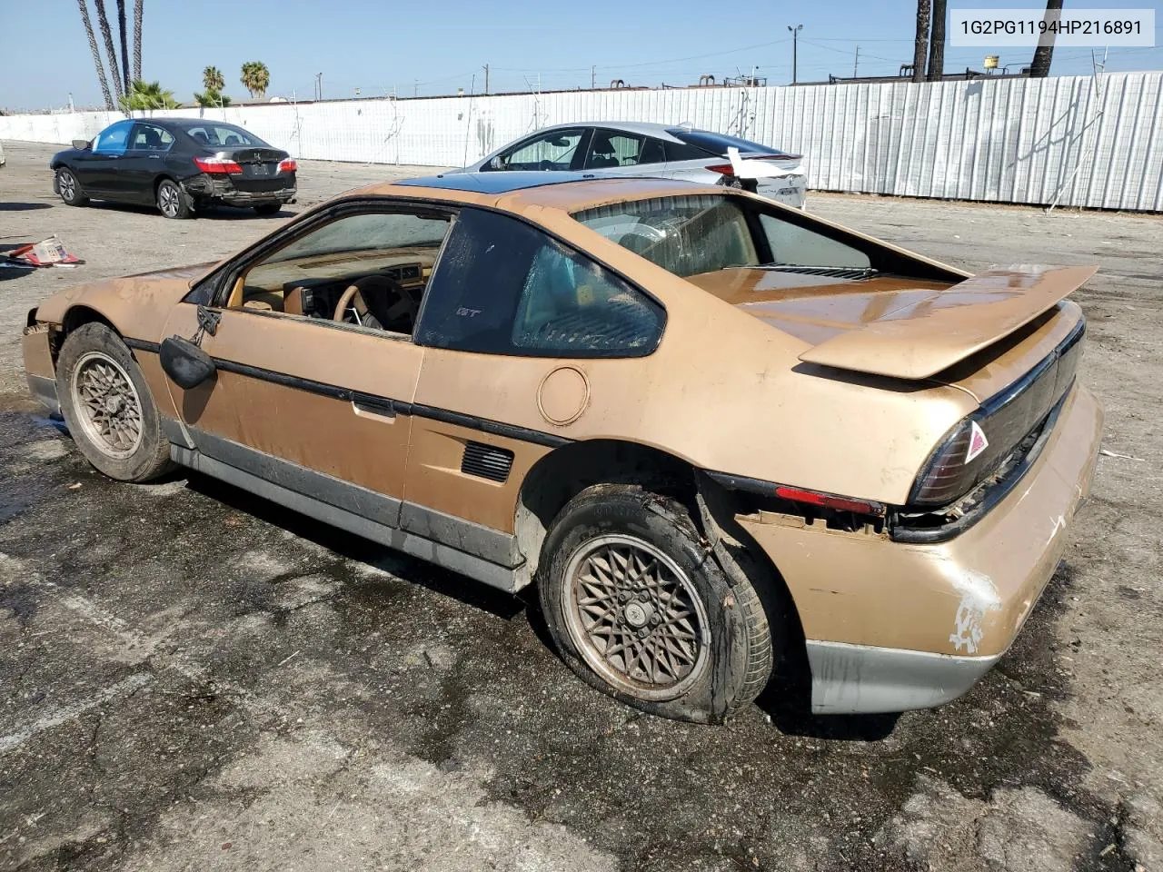 1987 Pontiac Fiero Gt VIN: 1G2PG1194HP216891 Lot: 72103234