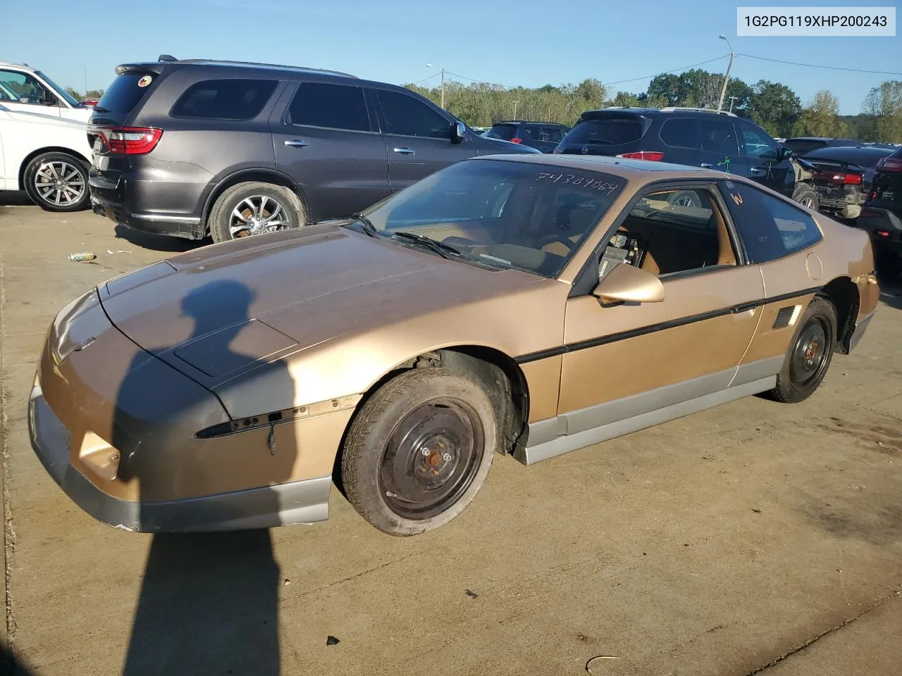 1987 Pontiac Fiero Gt VIN: 1G2PG119XHP200243 Lot: 74389864