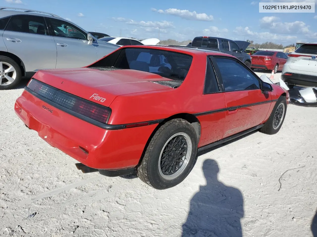 1988 Pontiac Fiero VIN: 1G2PE11R1JP219470 Lot: 77772864