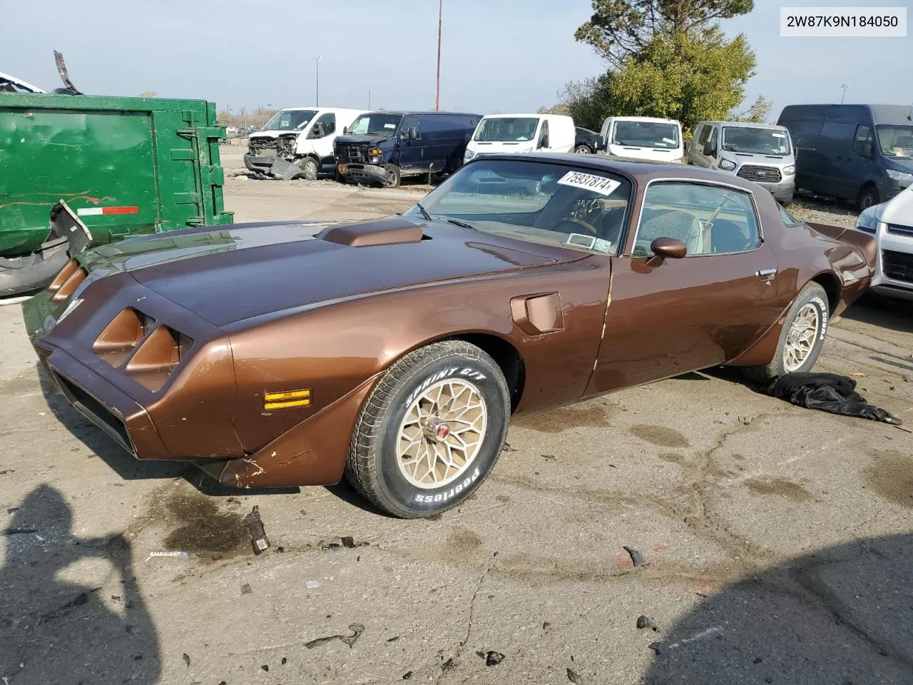 1979 Pontiac Firebird VIN: 2W87K9N184050 Lot: 75937874