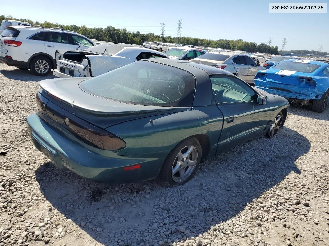 1998 Pontiac Firebird VIN: 2G2FS22K5W2202925 Lot: 74369694