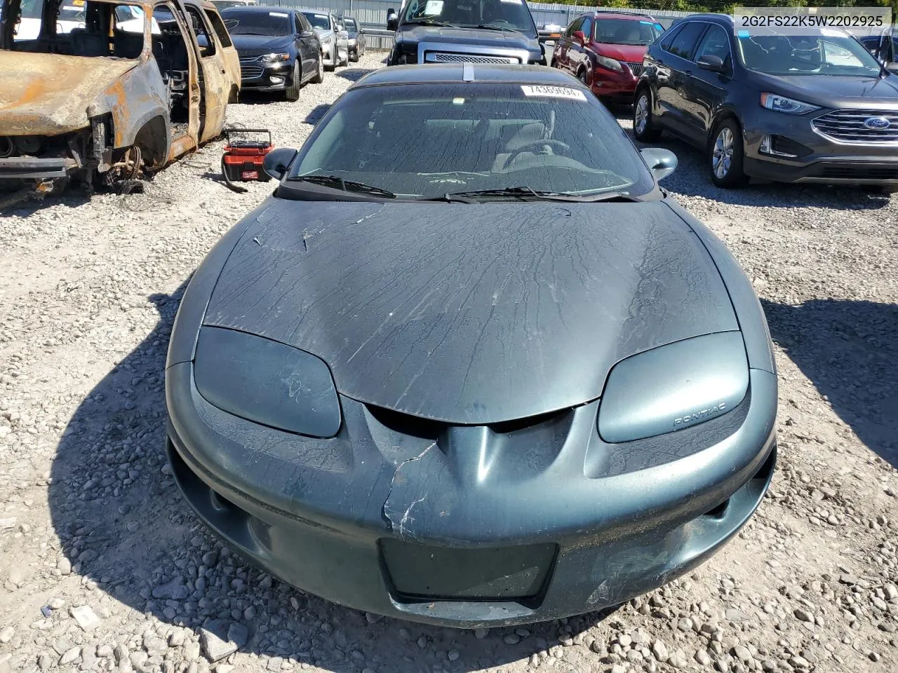 1998 Pontiac Firebird VIN: 2G2FS22K5W2202925 Lot: 74369694