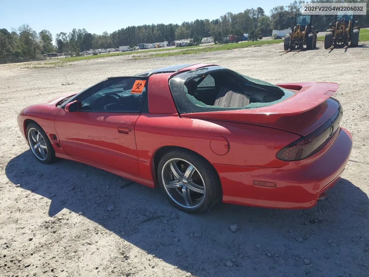 1998 Pontiac Firebird Formula VIN: 2G2FV22G4W2206032 Lot: 74949124