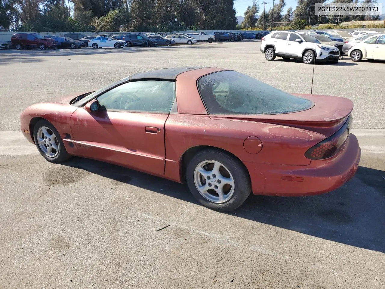 1998 Pontiac Firebird VIN: 2G2FS22K6W2202173 Lot: 77708594