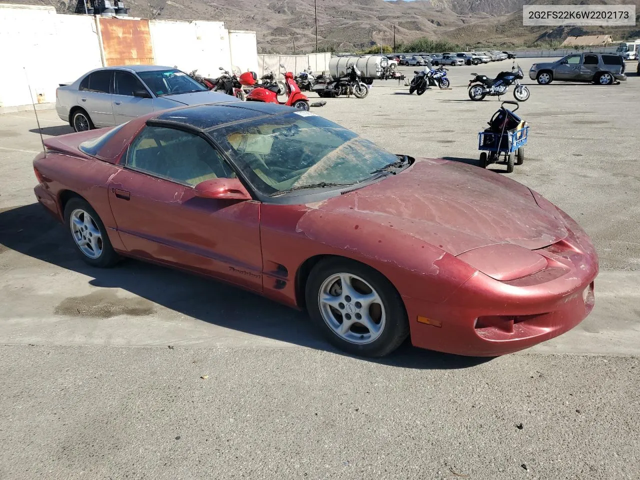 1998 Pontiac Firebird VIN: 2G2FS22K6W2202173 Lot: 77708594