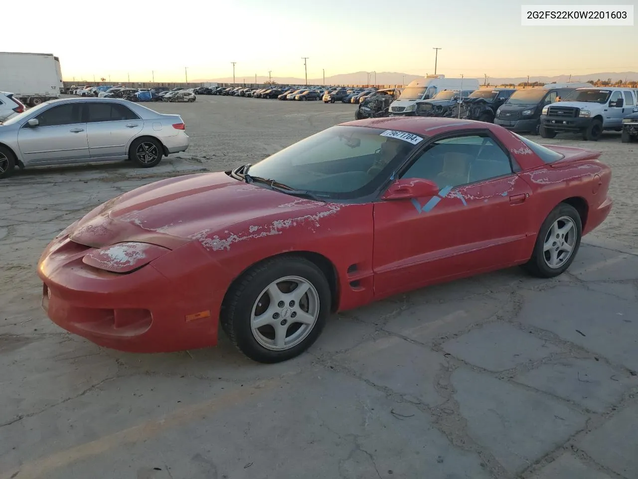 1998 Pontiac Firebird VIN: 2G2FS22K0W2201603 Lot: 79671704