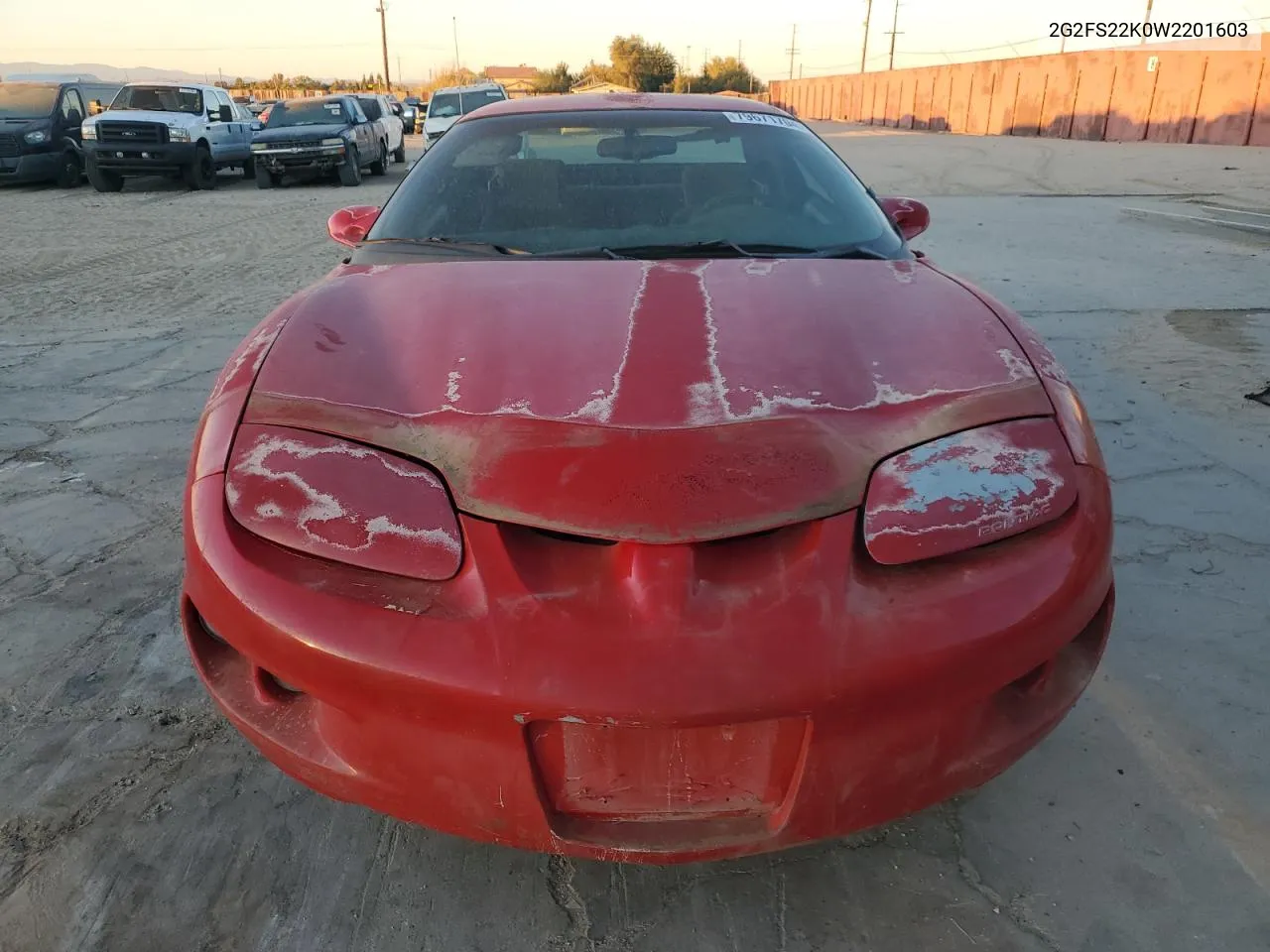 1998 Pontiac Firebird VIN: 2G2FS22K0W2201603 Lot: 79671704