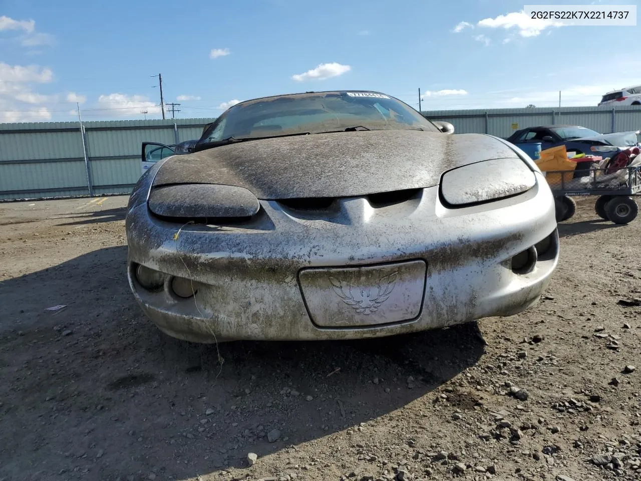 1999 Pontiac Firebird VIN: 2G2FS22K7X2214737 Lot: 77784414