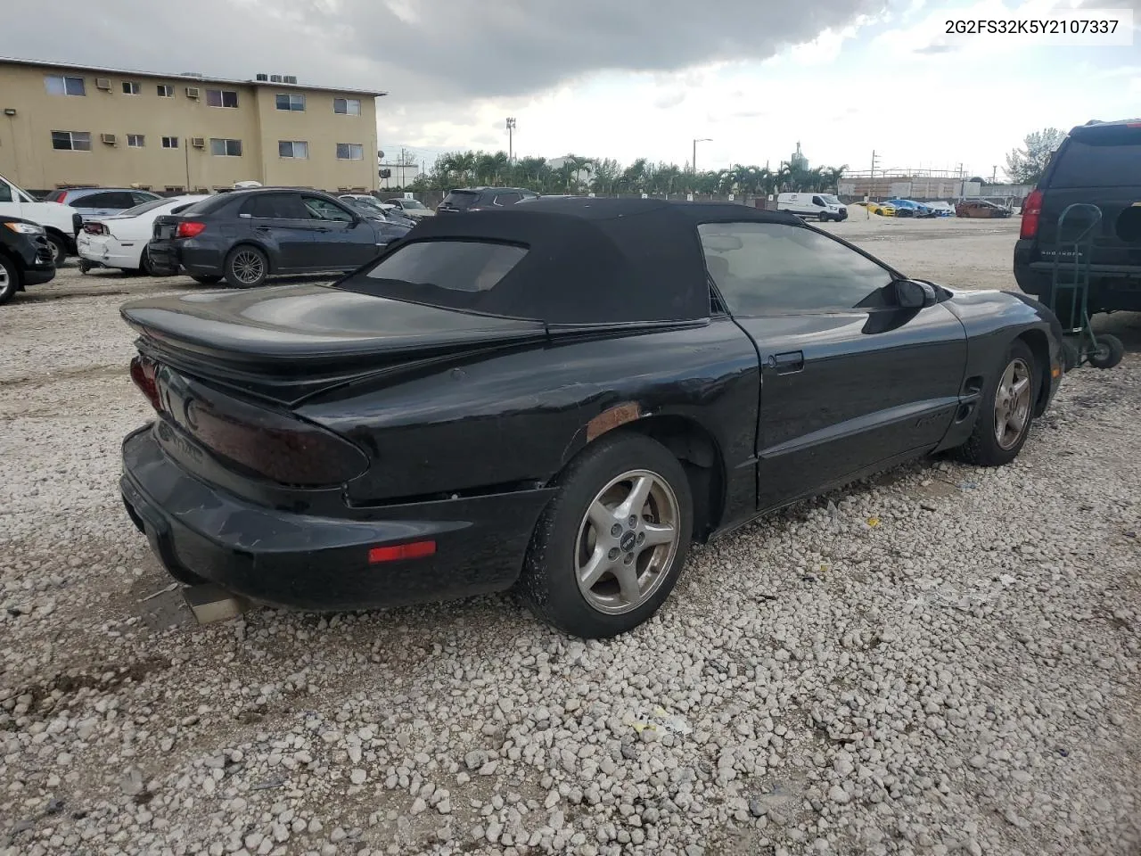 2000 Pontiac Firebird VIN: 2G2FS32K5Y2107337 Lot: 71736024