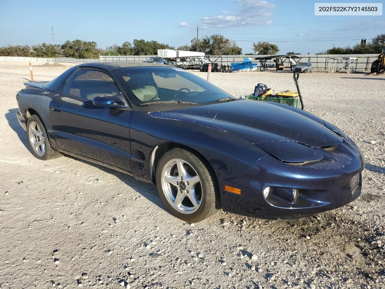 2000 Pontiac Firebird VIN: 2G2FS22K7Y2145503 Lot: 80487434