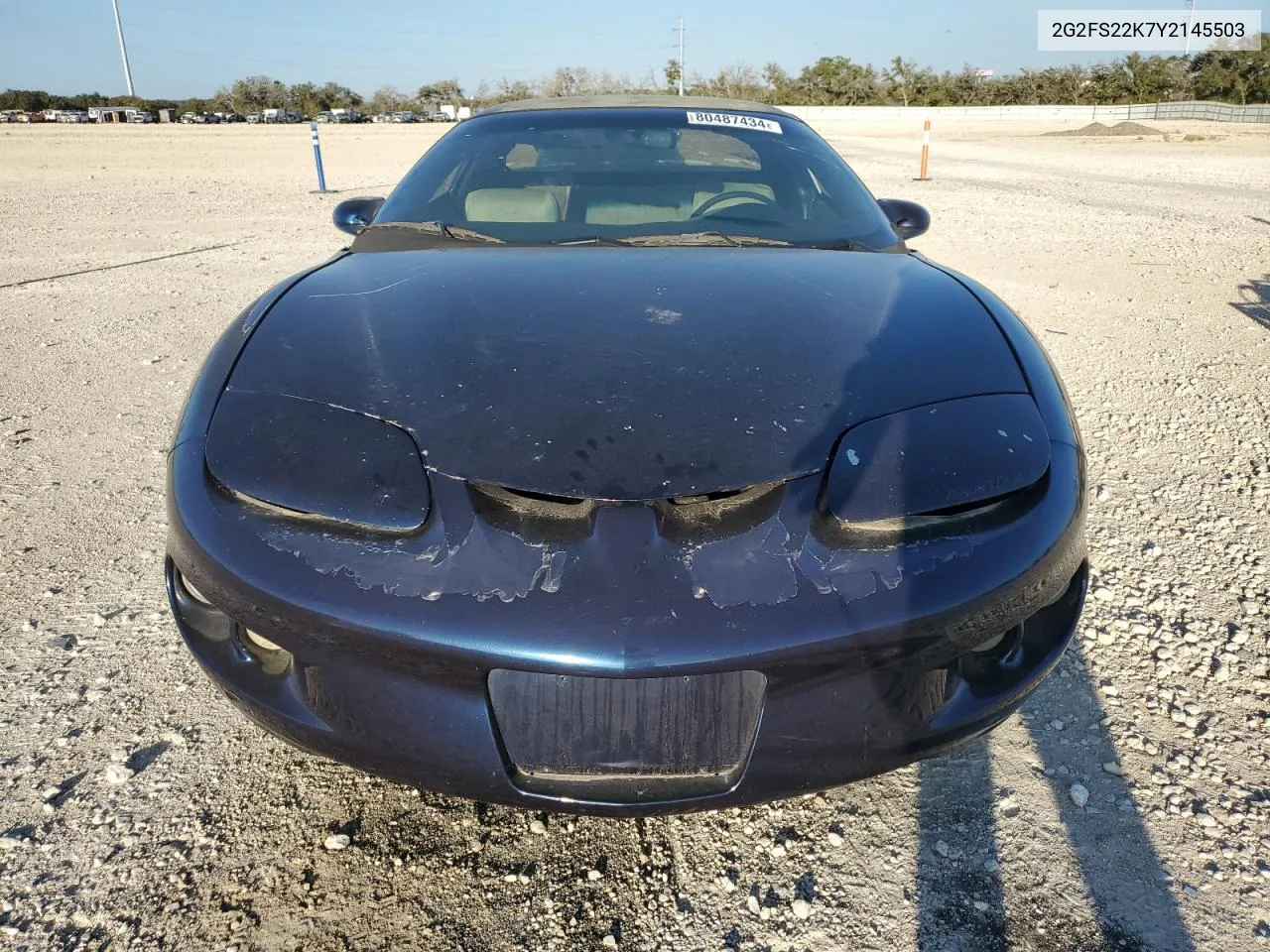 2000 Pontiac Firebird VIN: 2G2FS22K7Y2145503 Lot: 80487434