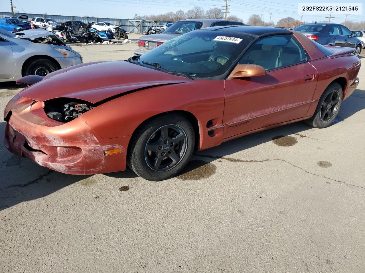 2001 Pontiac Firebird VIN: 2G2FS22K512121545 Lot: 46057044