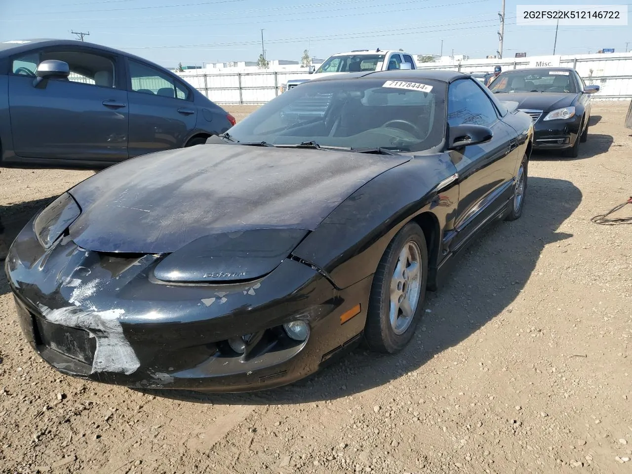 2001 Pontiac Firebird VIN: 2G2FS22K512146722 Lot: 71178444