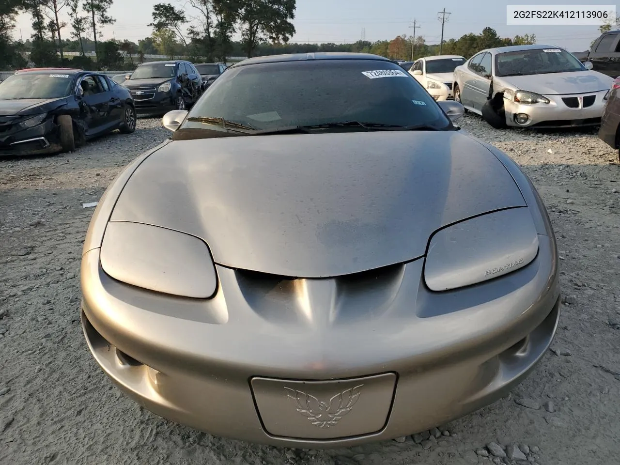 2001 Pontiac Firebird VIN: 2G2FS22K412113906 Lot: 72460364