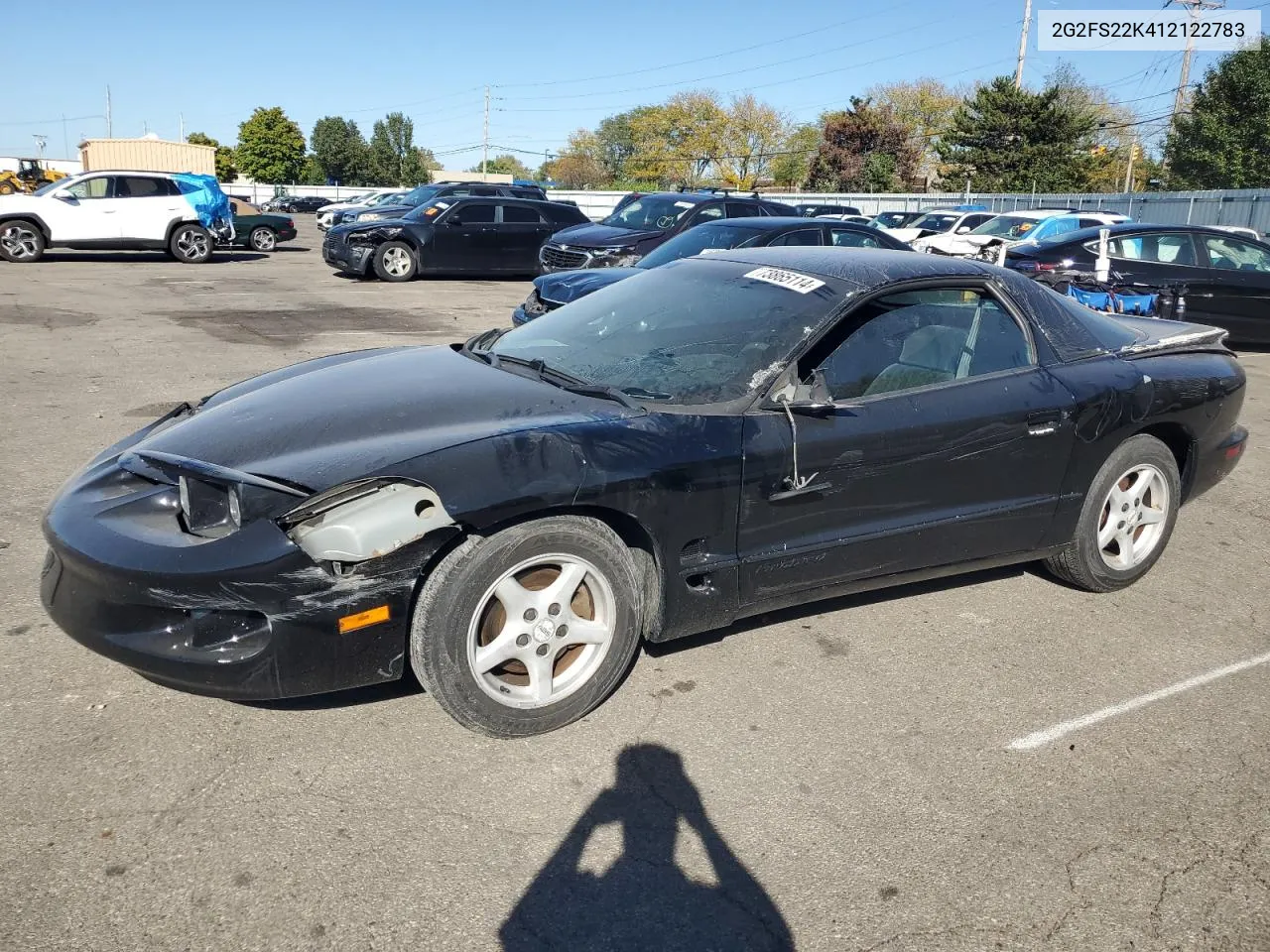 2001 Pontiac Firebird VIN: 2G2FS22K412122783 Lot: 73865114