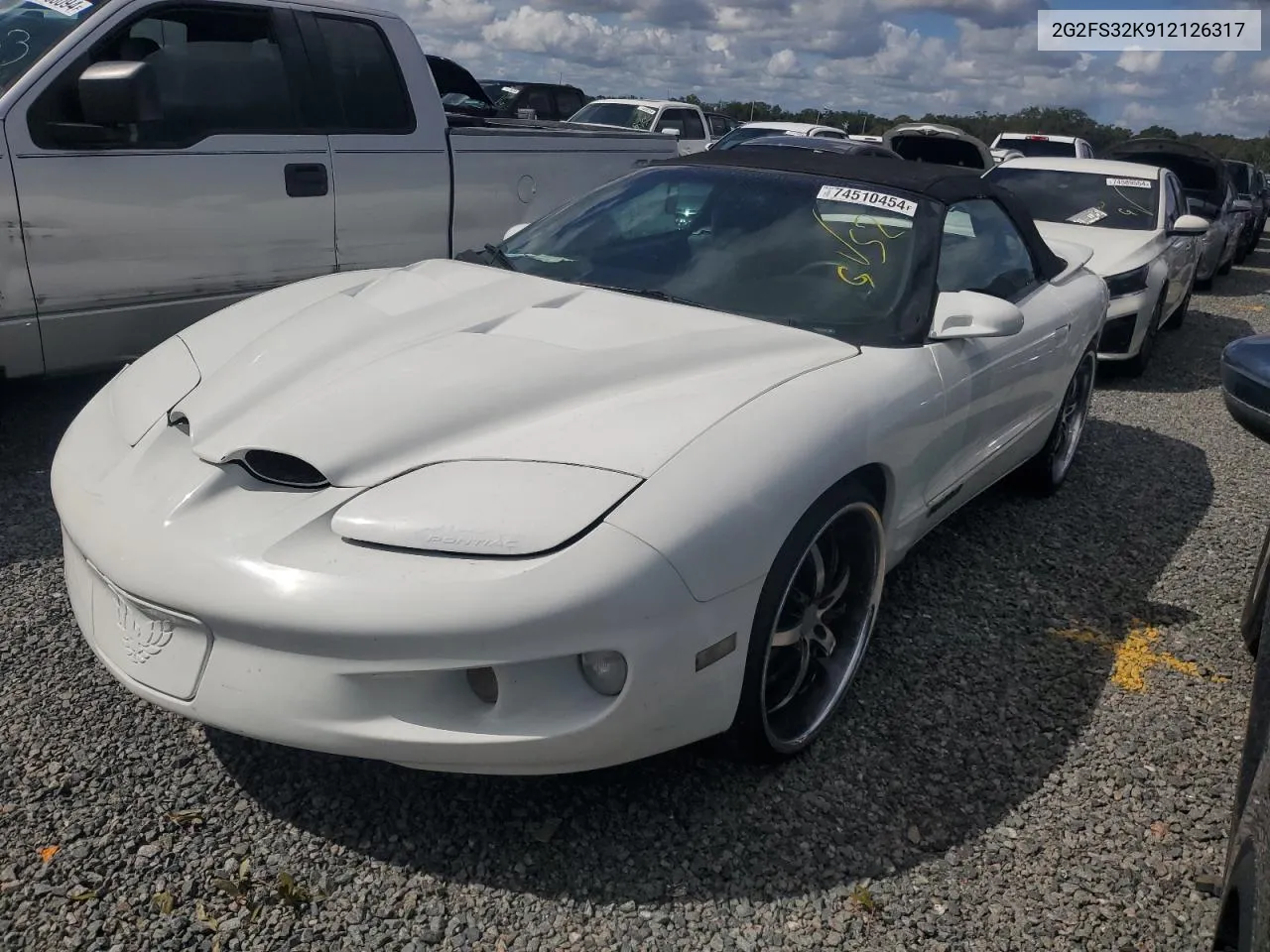 2001 Pontiac Firebird VIN: 2G2FS32K912126317 Lot: 74510454