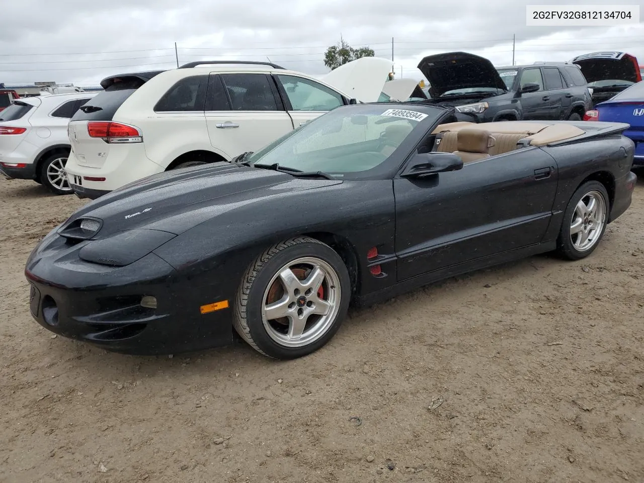 2001 Pontiac Firebird Trans Am VIN: 2G2FV32G812134704 Lot: 74893594