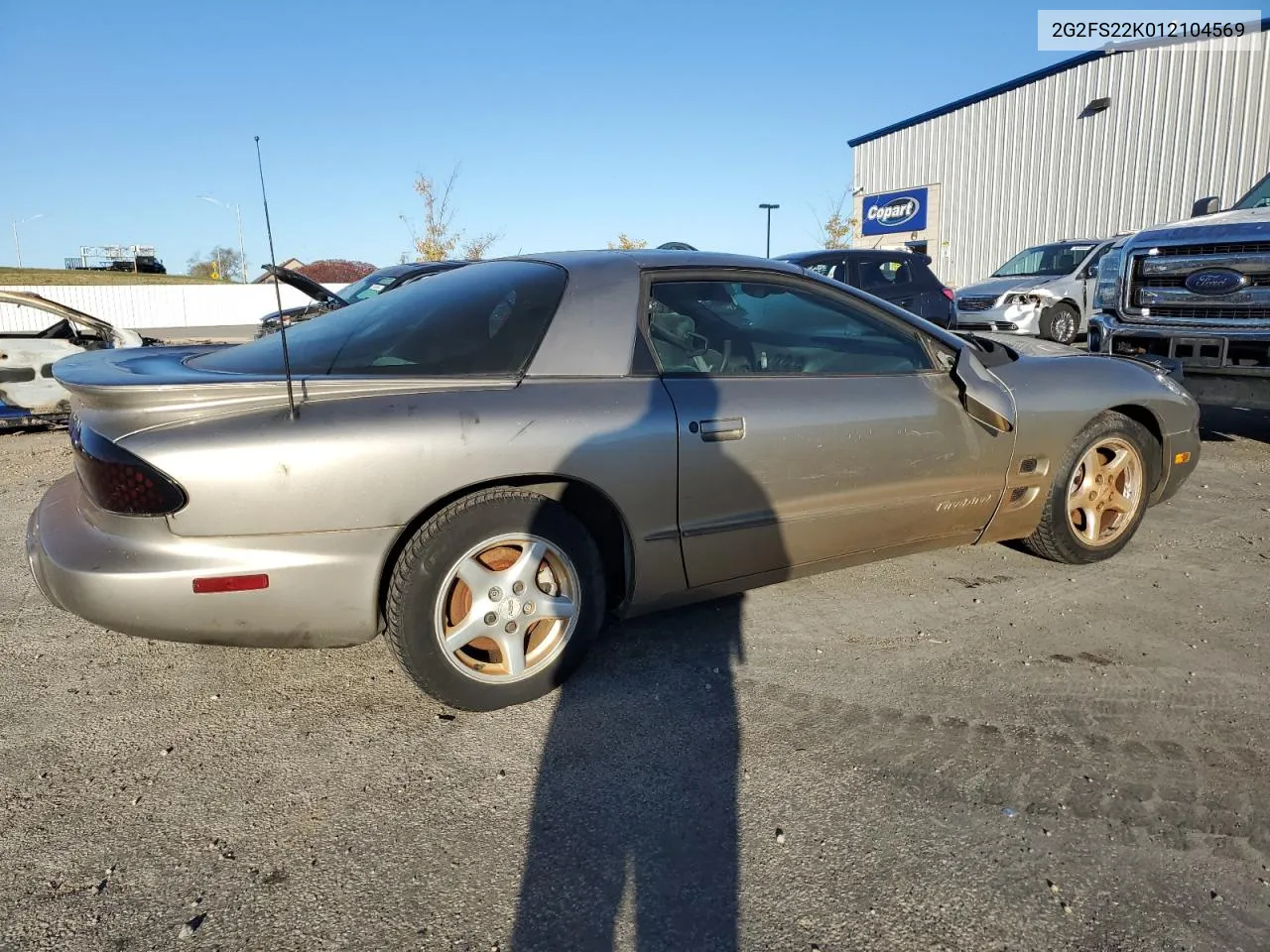 2001 Pontiac Firebird VIN: 2G2FS22K012104569 Lot: 76764224