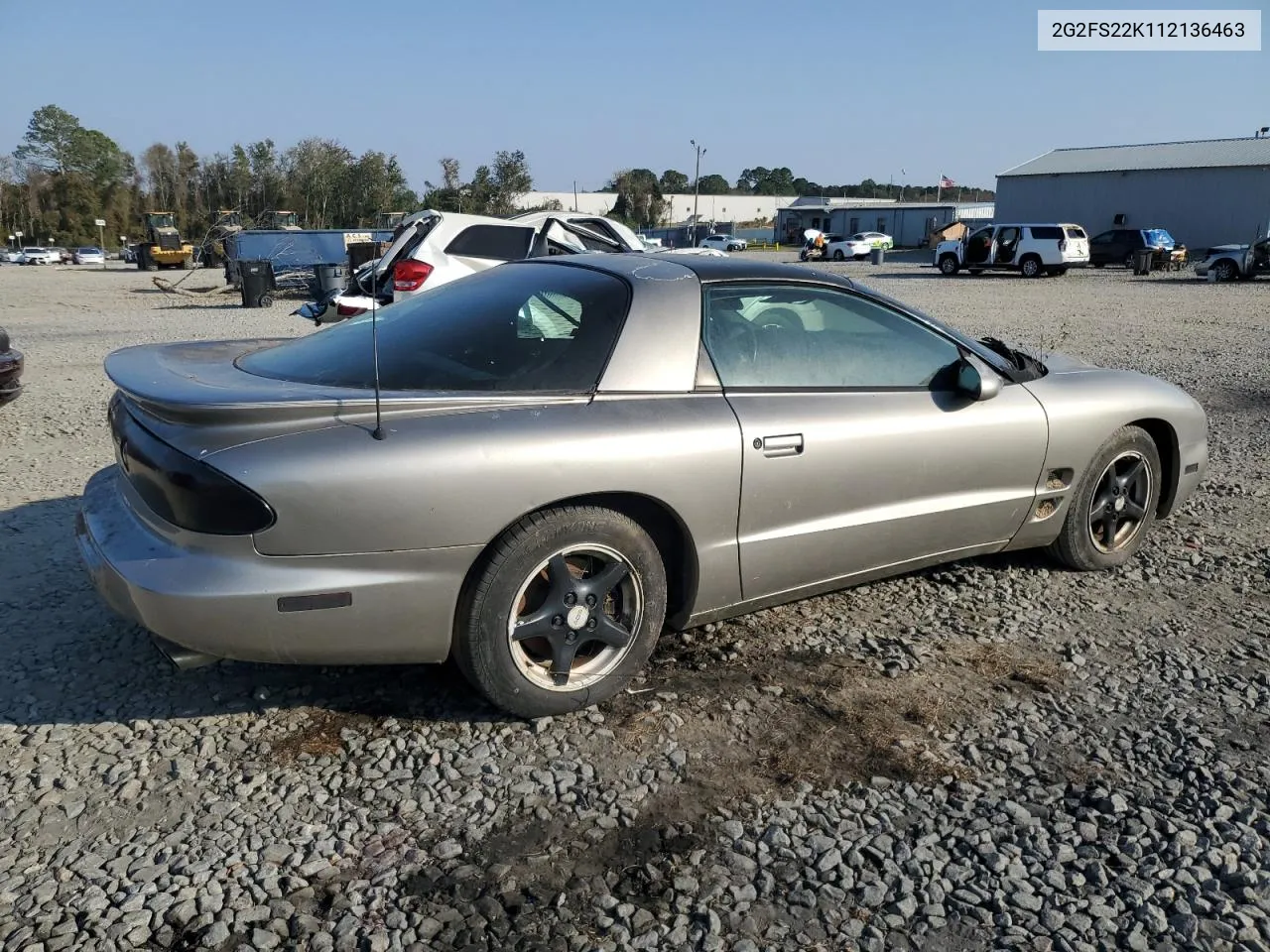 2001 Pontiac Firebird VIN: 2G2FS22K112136463 Lot: 78311294