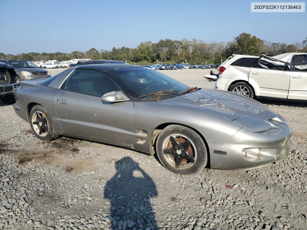 2001 Pontiac Firebird VIN: 2G2FS22K112136463 Lot: 78311294