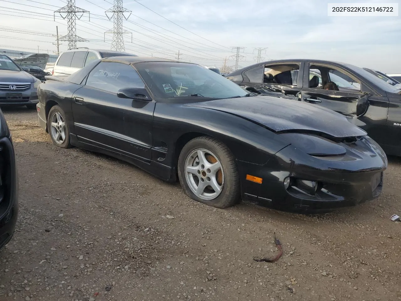 2001 Pontiac Firebird VIN: 2G2FS22K512146722 Lot: 78501634