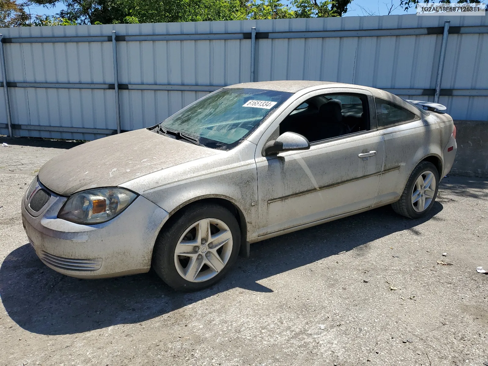 2008 Pontiac G5 VIN: 1G2AL18F687126381 Lot: 61651334