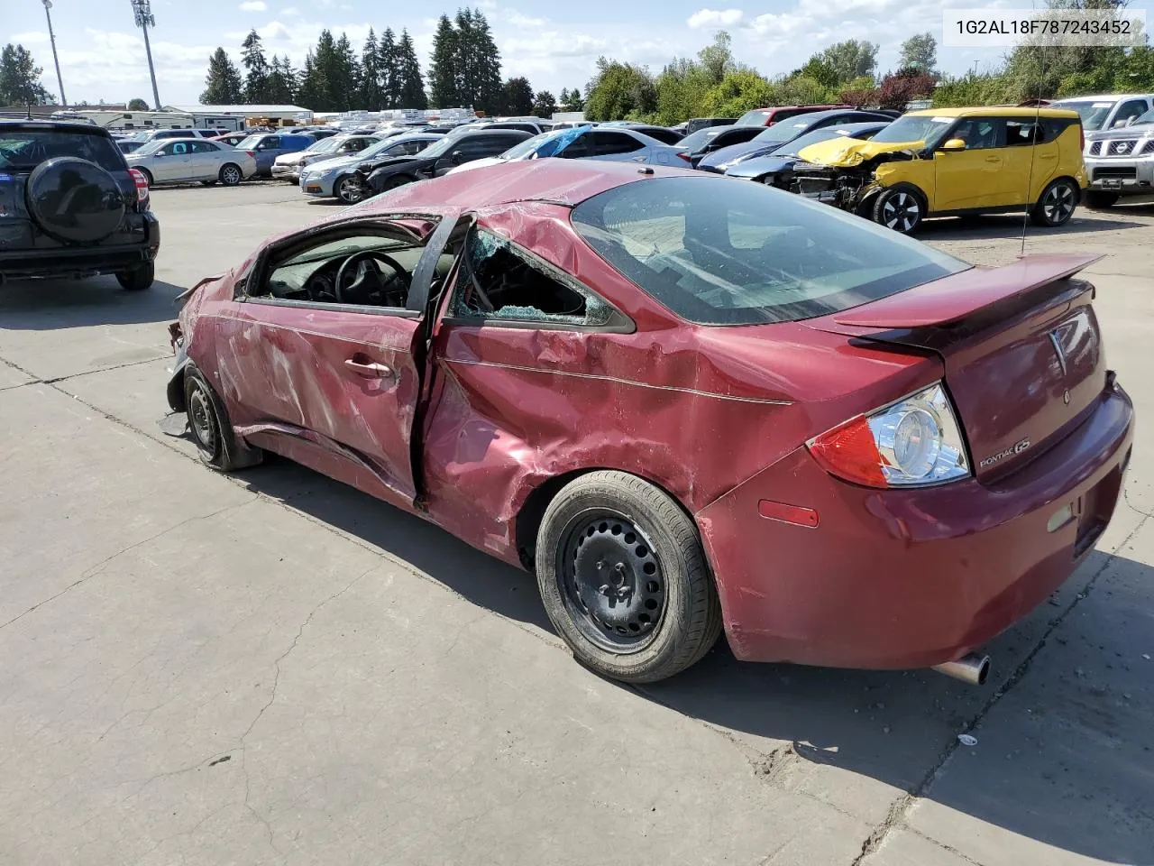 2008 Pontiac G5 VIN: 1G2AL18F787243452 Lot: 69120844