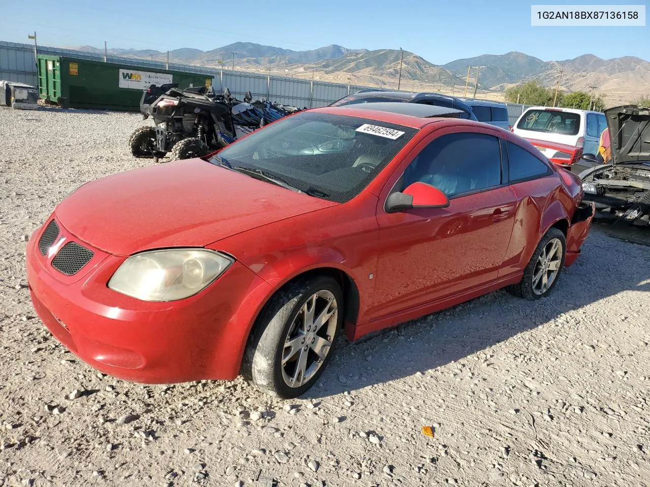 2008 Pontiac G5 Gt VIN: 1G2AN18BX87136158 Lot: 69462594