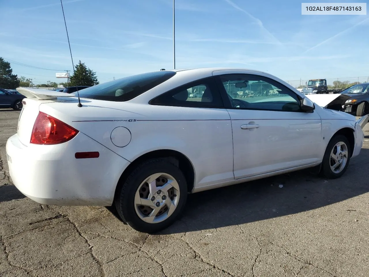 2008 Pontiac G5 VIN: 1G2AL18F487143163 Lot: 73849794