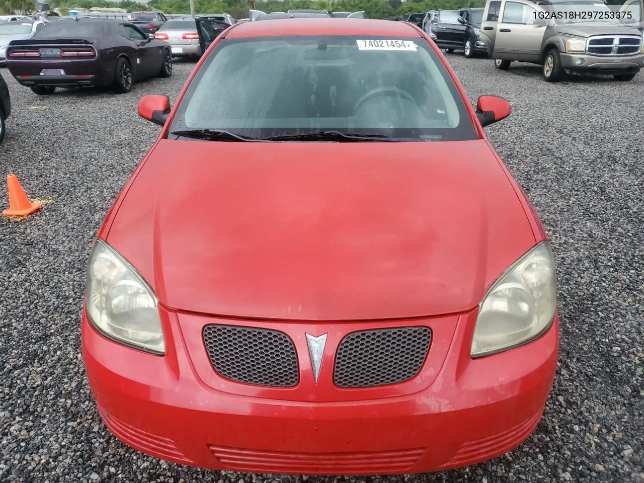 2009 Pontiac G5 VIN: 1G2AS18H297253375 Lot: 74021454