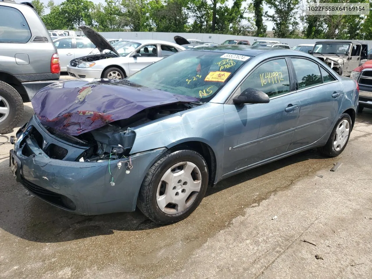 2006 Pontiac G6 Se VIN: 1G2ZF55BX64169154 Lot: 55522624