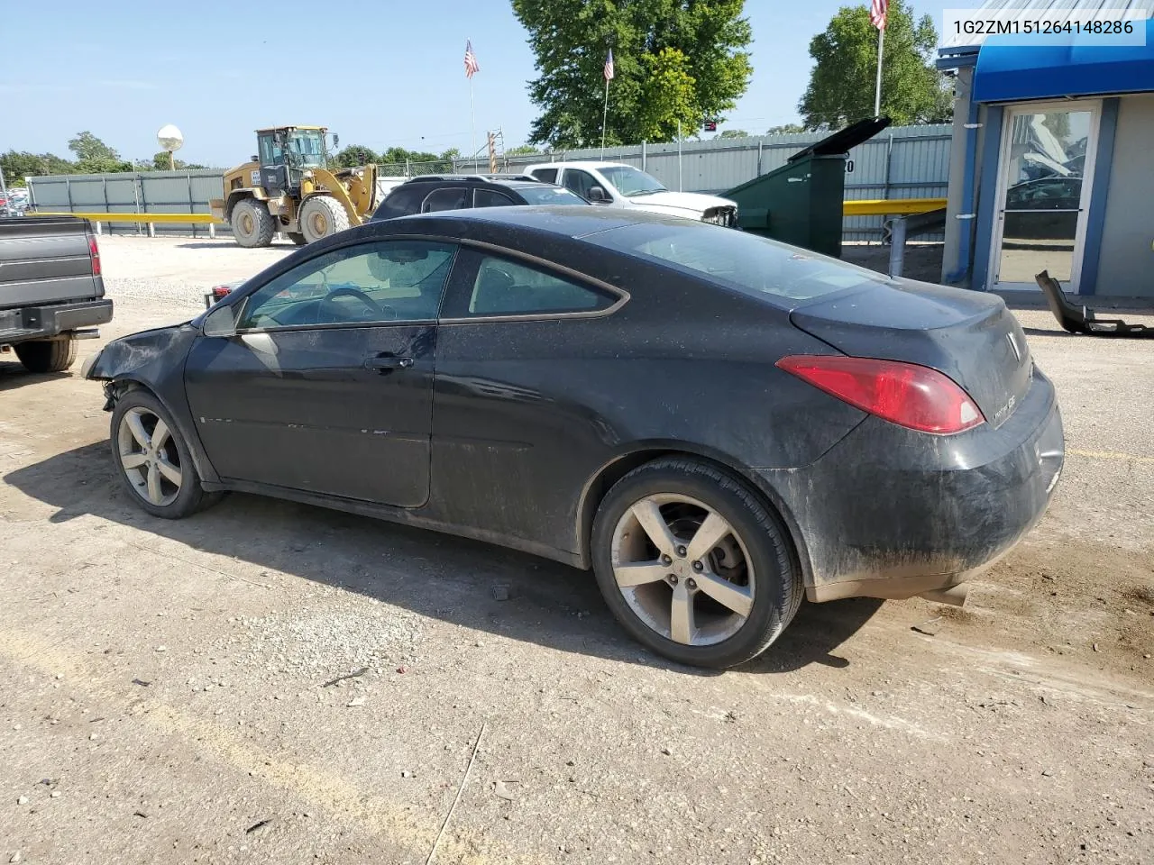 2006 Pontiac G6 Gtp VIN: 1G2ZM151264148286 Lot: 65429254