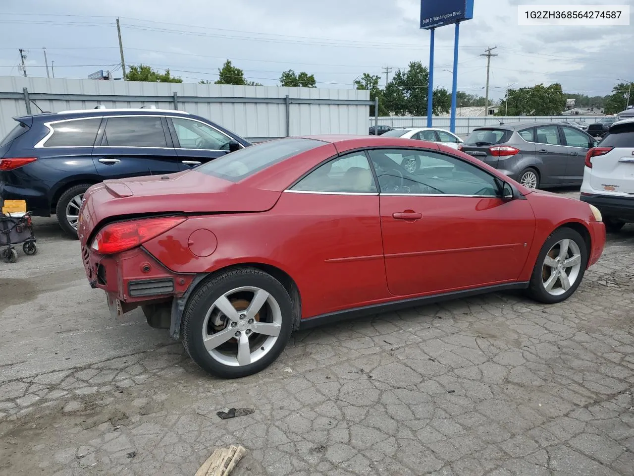 2006 Pontiac G6 Gt VIN: 1G2ZH368564274587 Lot: 72696594