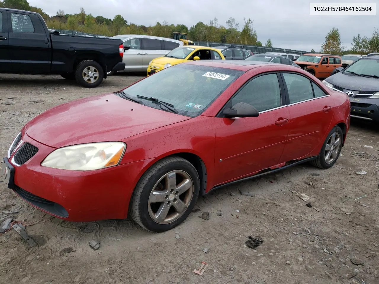 2006 Pontiac G6 Gt VIN: 1G2ZH578464162504 Lot: 74073194