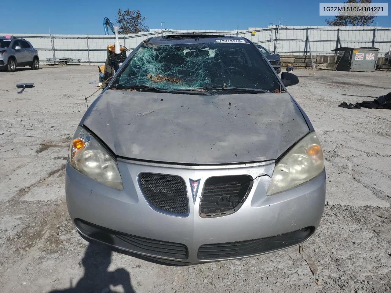 2006 Pontiac G6 Gtp VIN: 1G2ZM151064104271 Lot: 74078474