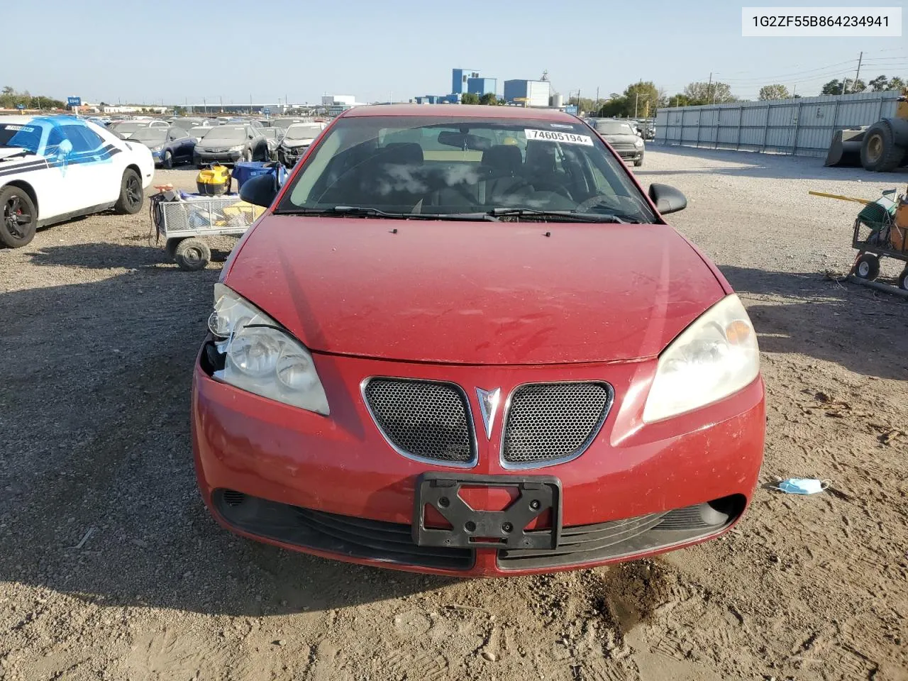 2006 Pontiac G6 Se VIN: 1G2ZF55B864234941 Lot: 74605194