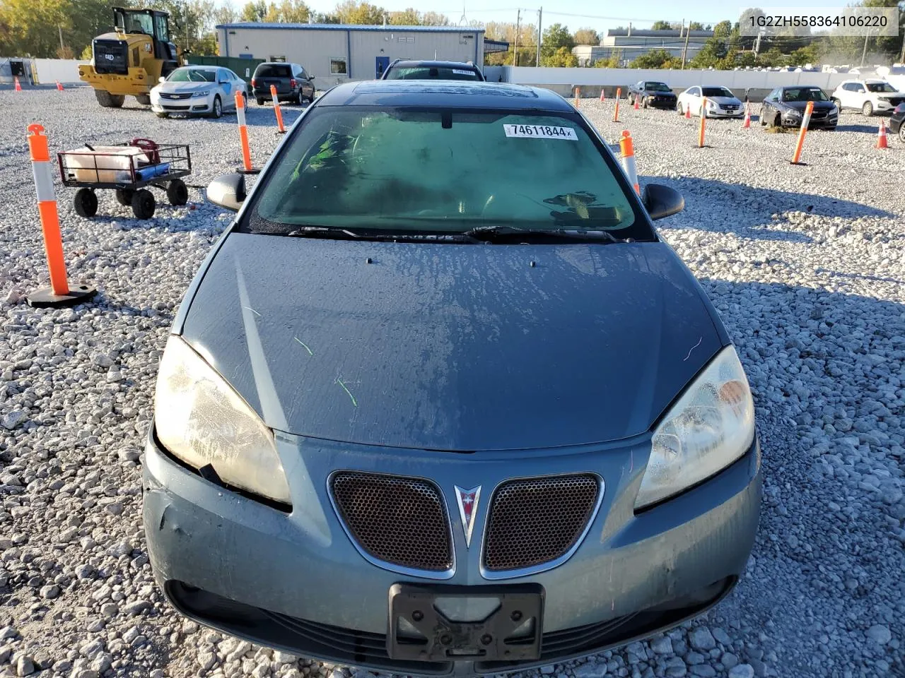 2006 Pontiac G6 Gt VIN: 1G2ZH558364106220 Lot: 74611844