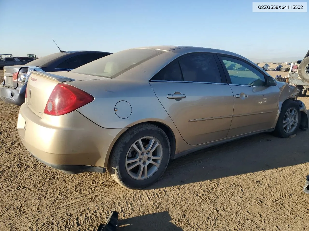 2006 Pontiac G6 Se1 VIN: 1G2ZG558X64115502 Lot: 75833364