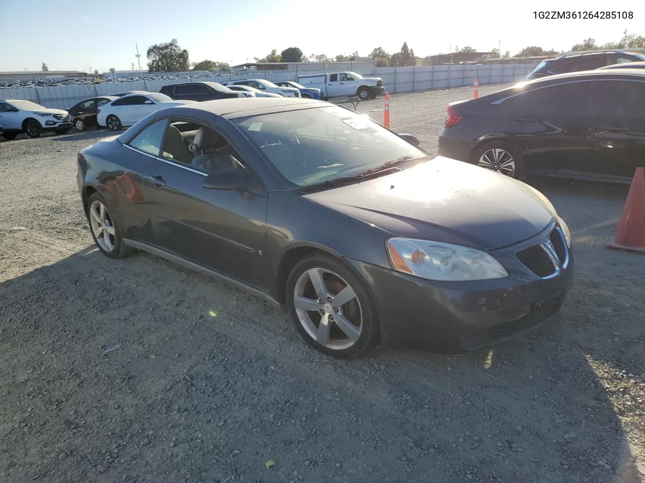 2006 Pontiac G6 Gtp VIN: 1G2ZM361264285108 Lot: 77257054