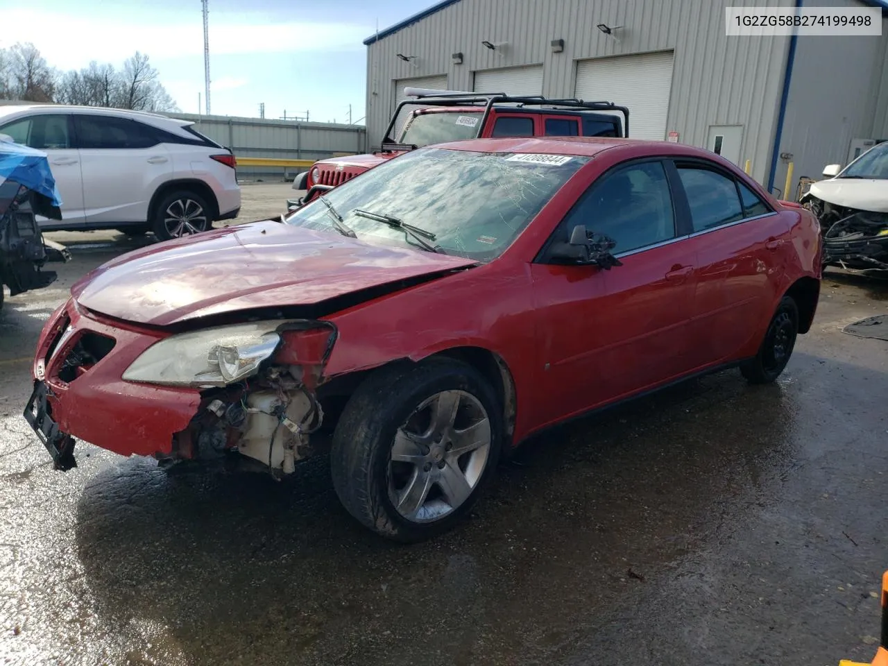 2007 Pontiac G6 Base VIN: 1G2ZG58B274199498 Lot: 41208844