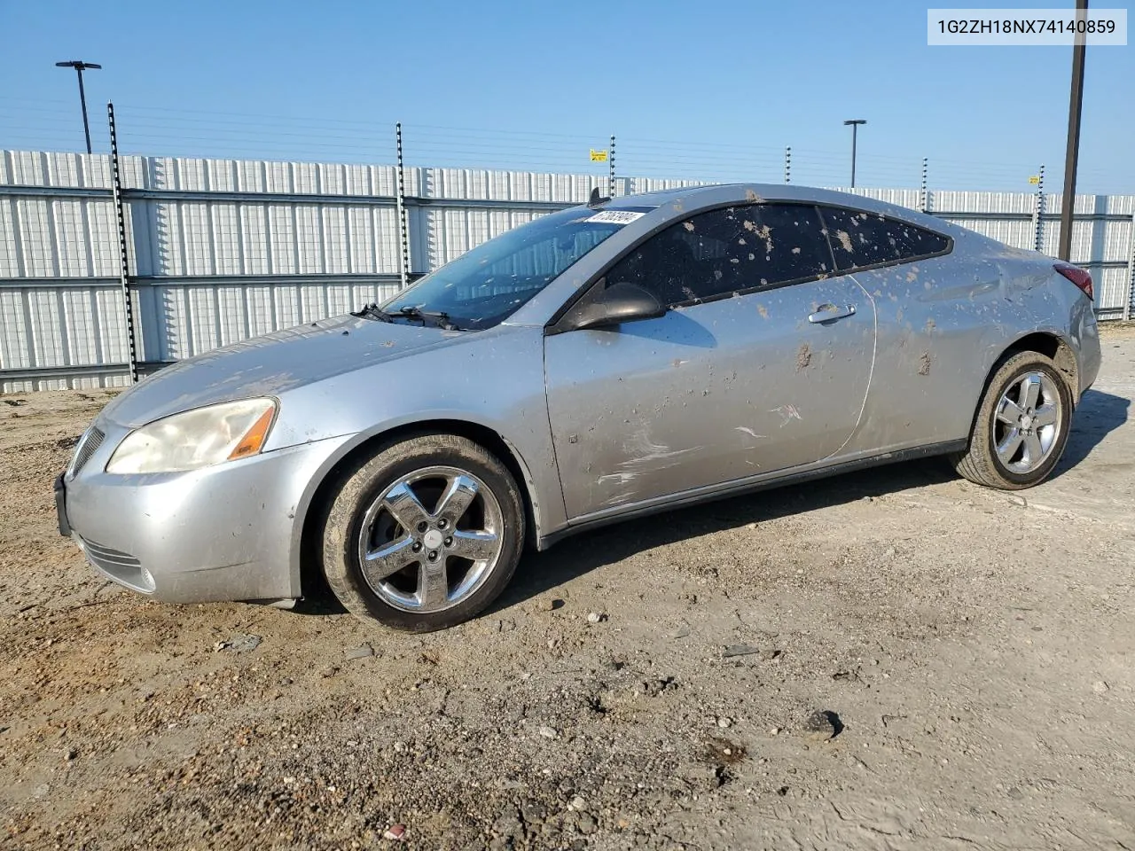 2007 Pontiac G6 Gt VIN: 1G2ZH18NX74140859 Lot: 67363904