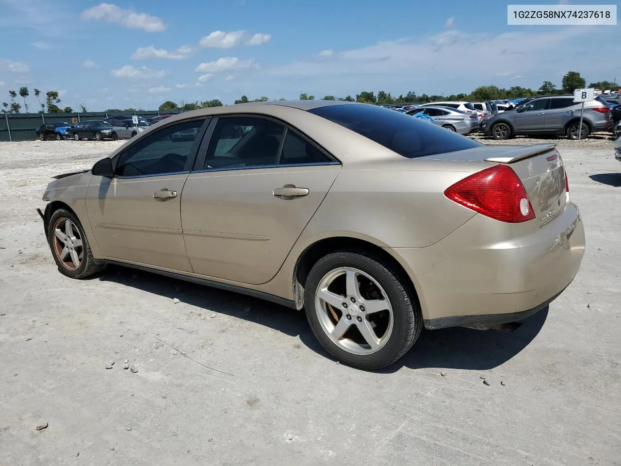 2007 Pontiac G6 Base VIN: 1G2ZG58NX74237618 Lot: 67922144