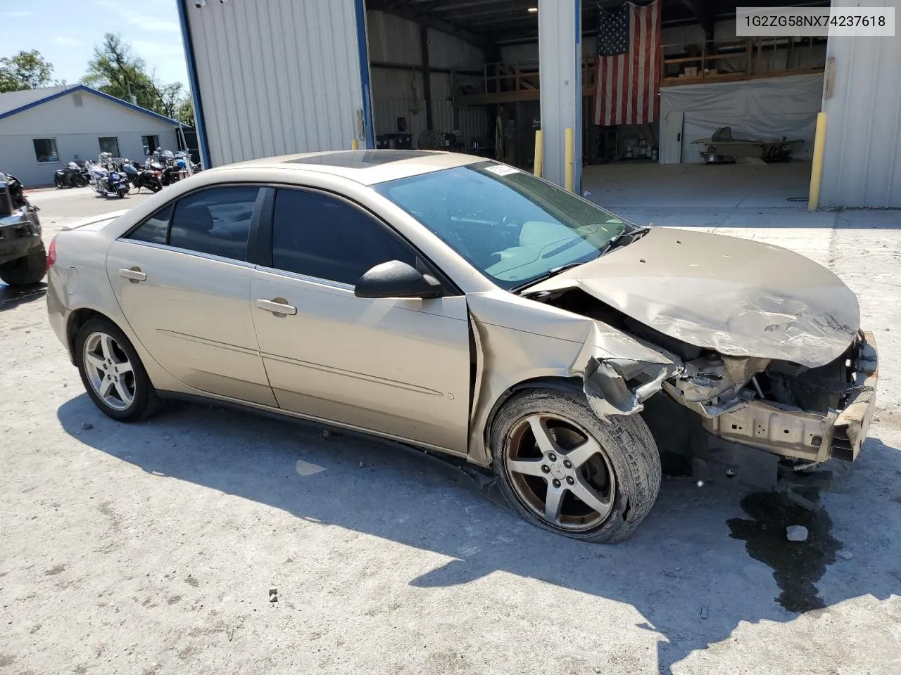 2007 Pontiac G6 Base VIN: 1G2ZG58NX74237618 Lot: 67922144