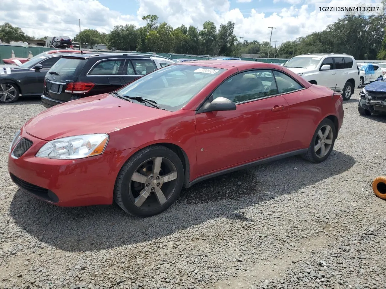 2007 Pontiac G6 Gt VIN: 1G2ZH35N674137327 Lot: 71046534