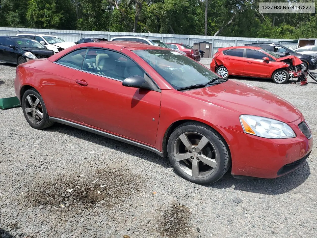 2007 Pontiac G6 Gt VIN: 1G2ZH35N674137327 Lot: 71046534