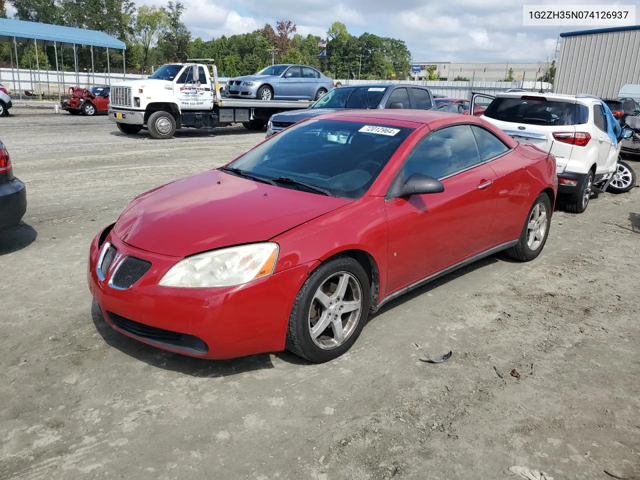 2007 Pontiac G6 Gt VIN: 1G2ZH35N074126937 Lot: 72012964